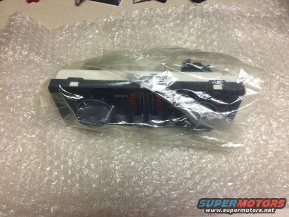 Vehicle climate control unit wrapped in bubble wrap.