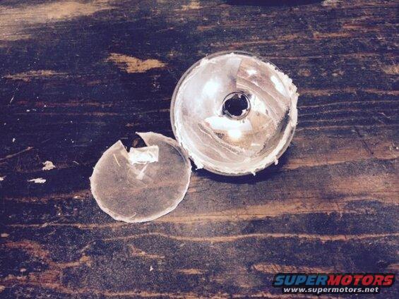 Cut away the lens with a dremel and cutting disc.
