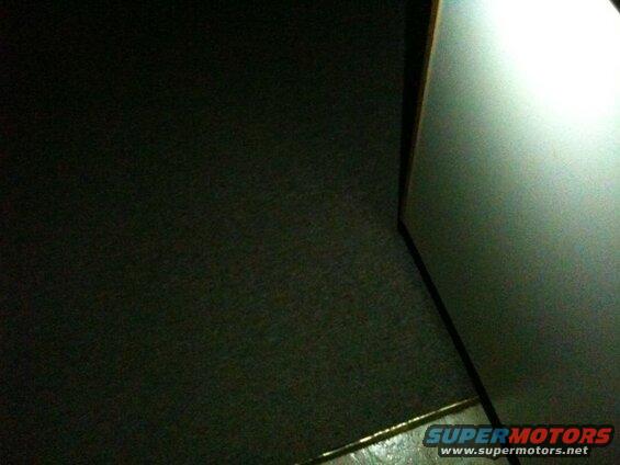 Another test of the LED's in the dark; single LED on left, 6 LED module on the right.