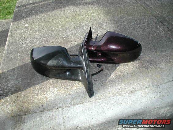 Spare mirrors installed on the car.