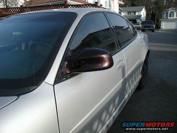 Spare mirrors installed on the car.
