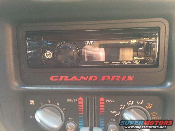 2002 Pontiac Grand Prix interior with JVC stereo and climate controls