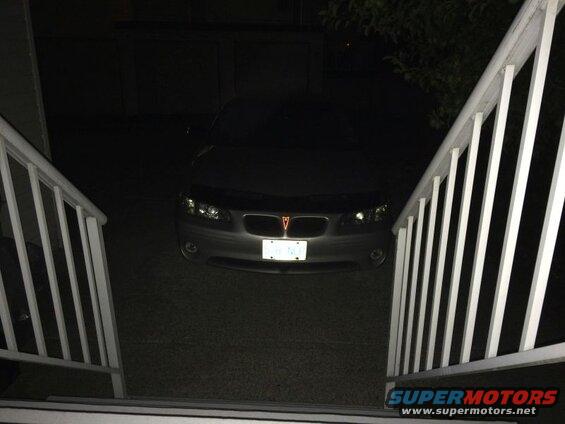 Night shot; flash on.
