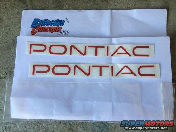Sill overlay decals in reflective red.