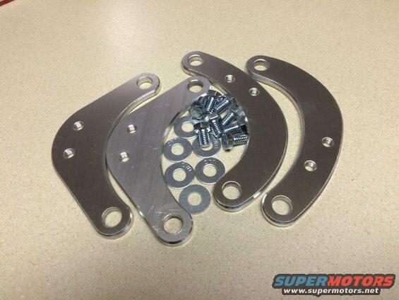 Front and rear brackets with hardware and instructions.