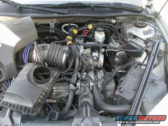 Remove the engine cover and air intake hose.