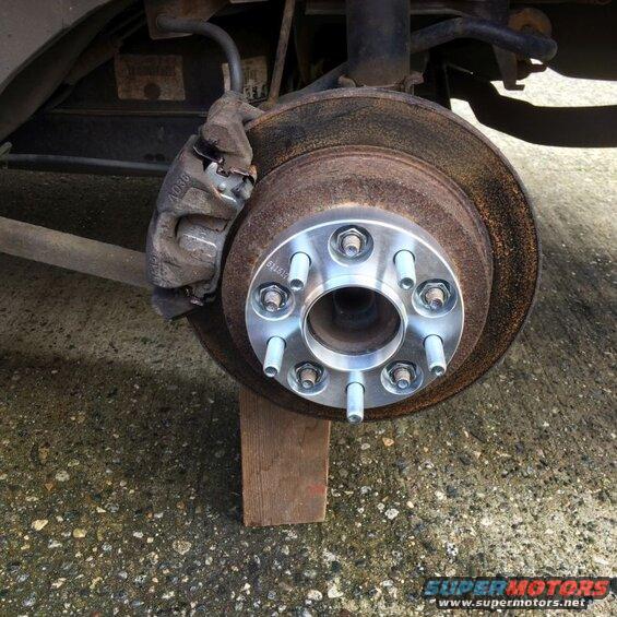 Left rear spacer installed.