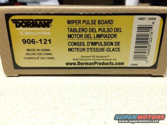 For the past few years, my wipers would randomly stop working when in "intermittent" mode. To get them working, I would have to turn them to low speed, then they would work for a random amount of time. Lately, I have to turn them to hi-speed to get the to work. I bought a new wiper pulse board a while back, and finally got some time to get it installed.