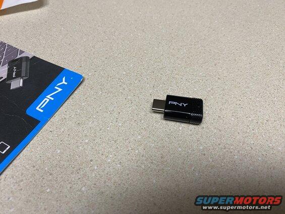 New thumbdrive; PNY 256gb, type C, low profile.