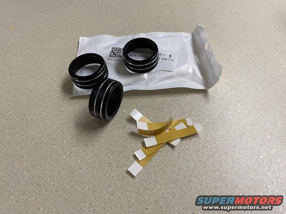 HVAC knob ring covers from Amazon.