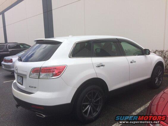 White 2009 Mazda CX-9 rear passenger side view