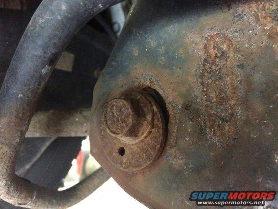 Left rear; lateral arm to subframe. Appears to have been this way for quite some time, and the pre-purchase inspection missed it.