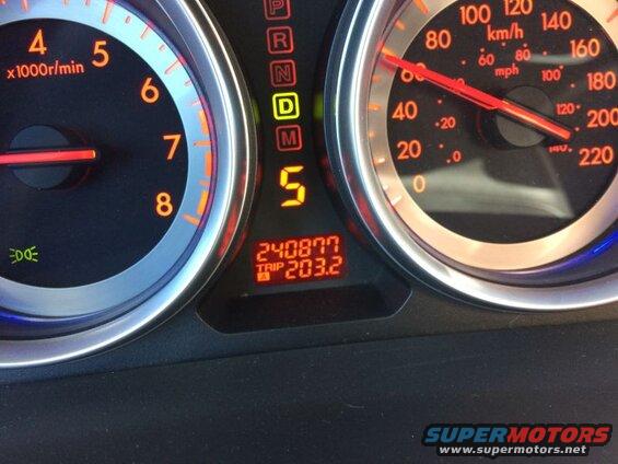 Mileage in/out.