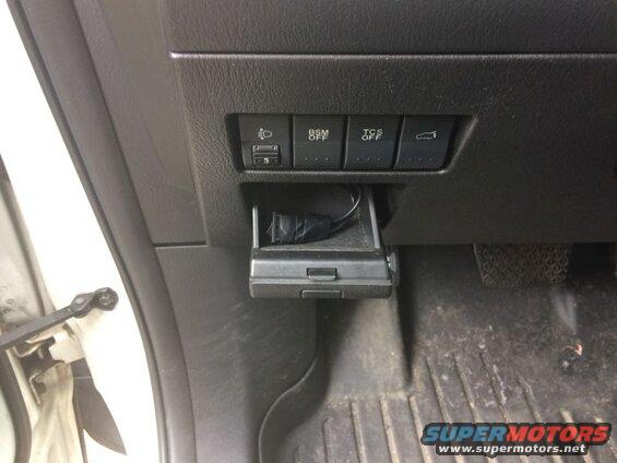 "DRL Switch" in the cubby; I will work on a proper mount for it.