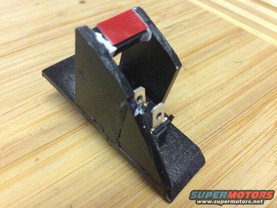 I made this plastic switch holder for the cubby, but the adhesive wouldn't hold and it ended up falling to pieces as I installed it.....