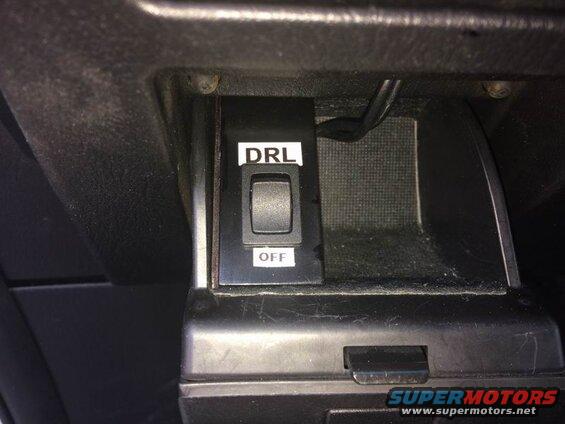 DRL Switch" in the cubby.