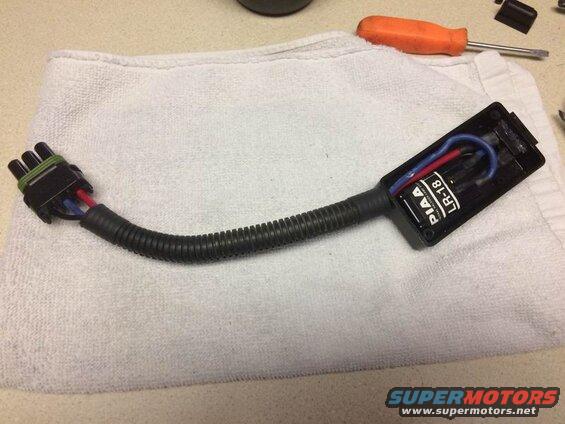 Wires trimmed to length and connector on.