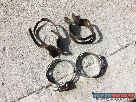 Some generic hose clamps will be the fix.