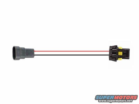 Wire harness adapter with grey female and black male connectors