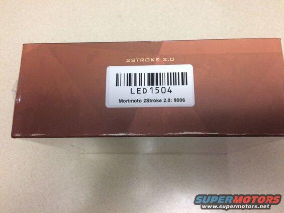 Cardboard box with label for Morimoto 2Stroke 2.0 LED1504
