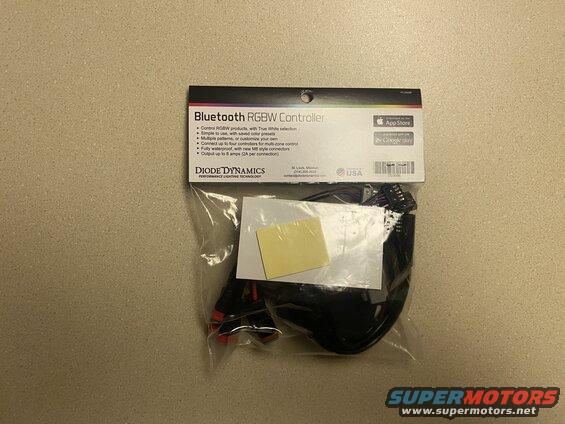 RGBW Multicolor 5050SMD LED strips #DD2251 and RGBW Bluetooth controller #DD3066 from Diode Dynamics for the accent lighting.