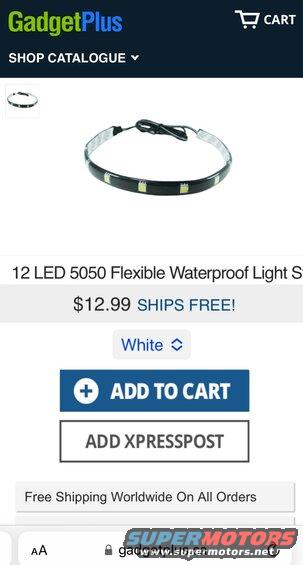 SMD5050 white LED strips for the dome lighting.