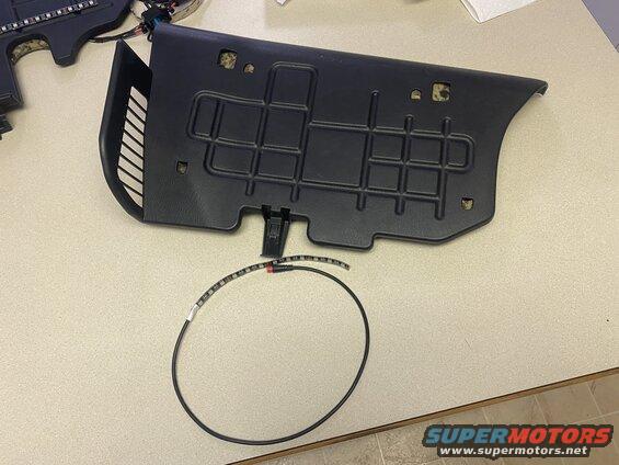 Passenger side panel and the RGBW strip.