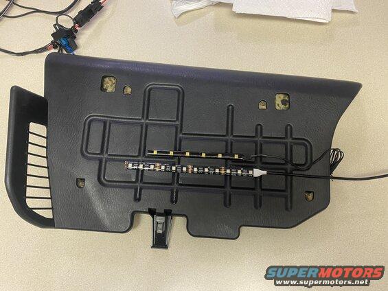 Passenger side panel; both strips added.