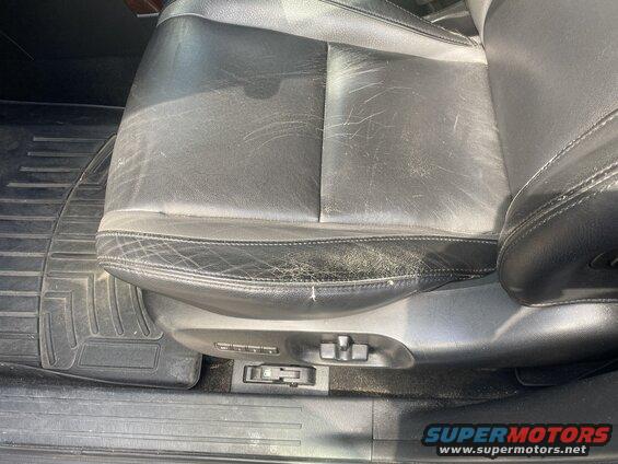 This little "tear" in the drivers seat has gotten a little bigger recently, so I reached out to New Creations to see if they could do something to repair this for me.