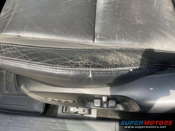 This little "tear" in the drivers seat has gotten a little bigger recently, so I reached out to New Creations to see if they could do something to repair this for me.