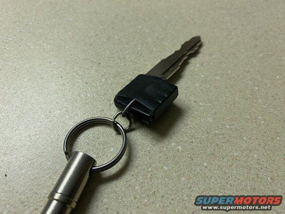 The smart-key fob has been acting up lately (not communicating with the vehicle), leaving me to have to pull out the emergency key to start the vehicle. This was getting old, so I made the key so it could go on my key ring.