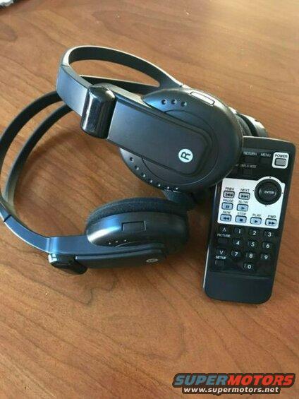 The remote and headphones for the rear DVD player didn't come with the car. I found this used set on e-Bay for $150 US.