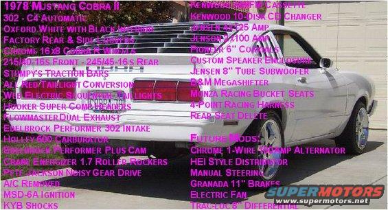 1978 Ford Mustang II Cobra II rear view with louvers and custom wheels