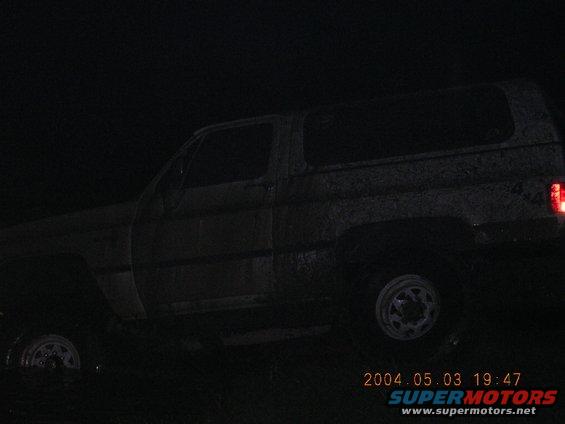 1984 Chevrolet Blazer parked at night
