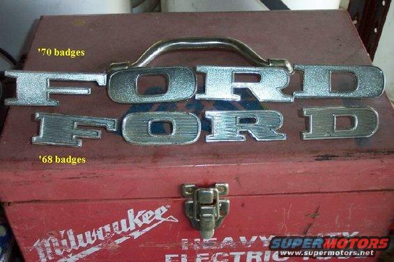 '67 badges versus '70 badges