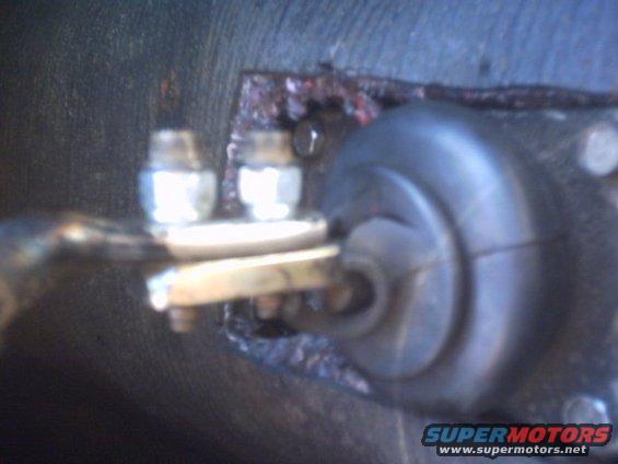 Starter motor solenoid with two terminals and brass contact