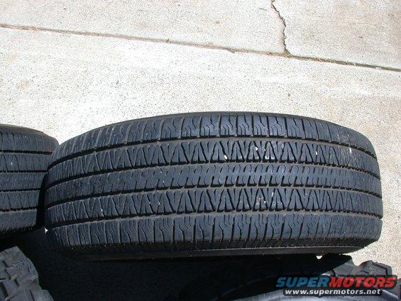 Tire tread on a concrete surface
