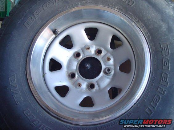 Close-up of a BFGoodrich tire and silver wheel