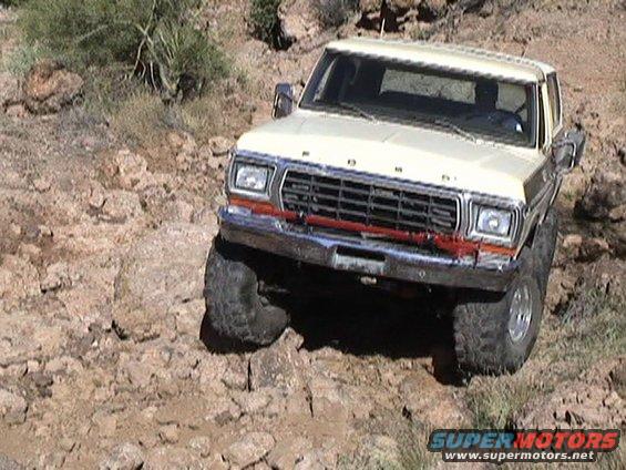 1979 Ford Bronco navigating rocky terrain
