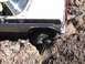 1979 Ford Bronco - The vehicle navigates a rocky terrain, with its tires partially obscured by the rough ground.