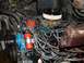 1985 Ford Bronco - Close-up view of an engine bay with various components visible.