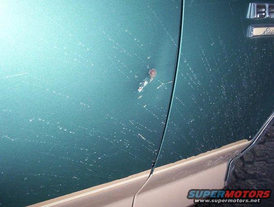 dent on door