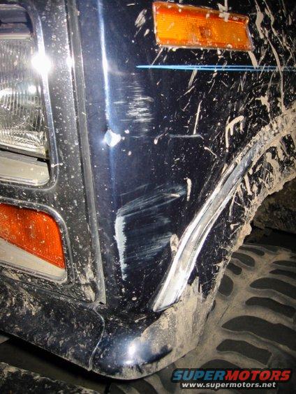 1090978_img.jpg Earlier in the day i was accidently hit by a stock F250. his side mirror did the most damage to my fender. the rest of the truck hit my front bumper and tire