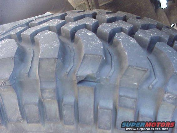 Close-up of aggressive off-road tire tread