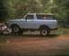 1978 Ford Bronco - Parked on a stump.