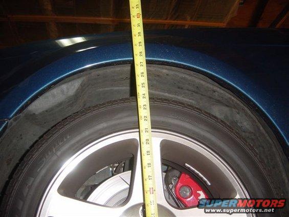 This is the front before shot.It might be hard to read but it says 27.5"