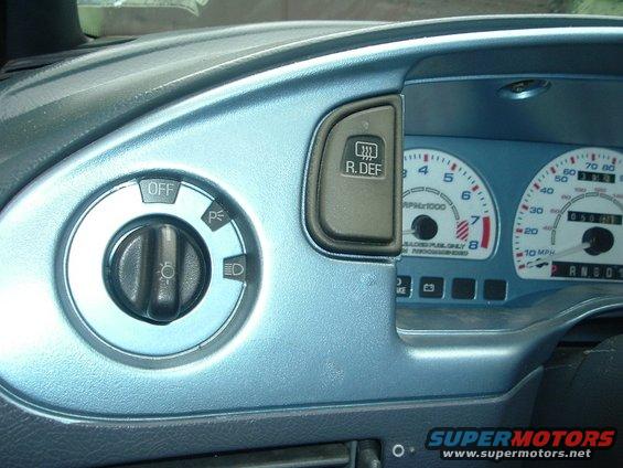 1993 Ford Taurus interior dashboard with light controls and gauges visible