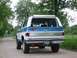 1982 Chevrolet Blazer - The rear of a 1982 Chevrolet Blazer K5 SUV, showing its two-tone paint and license plate.