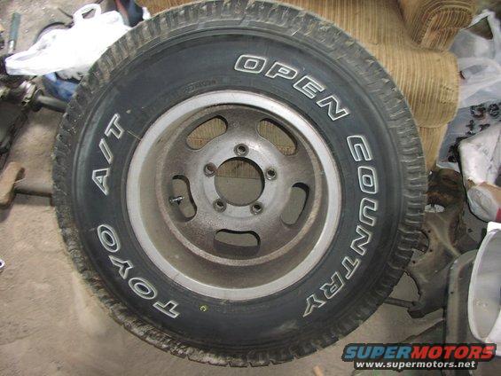 Toyo Open Country A/T tire on a silver wheel