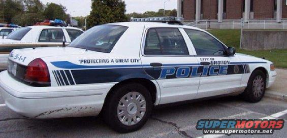 Police car with "City of Groton Police" and "Protecting a Great City" text